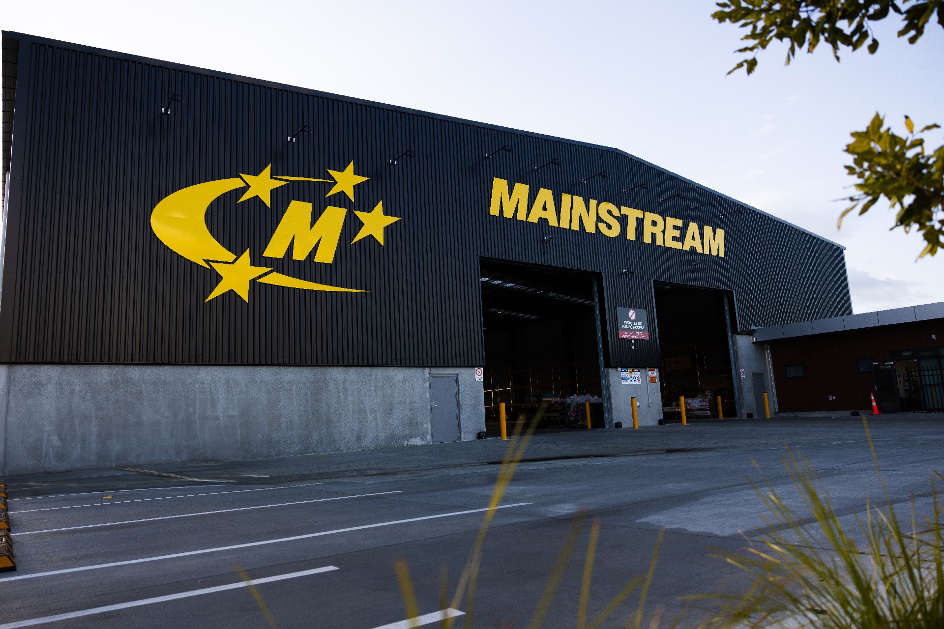 Picture of the Mainstream logo on the side of one of our depots